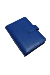 12X17 Termo Deri Patlı Mekanizmalı Organizer (Lacivert)