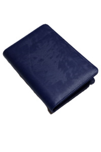 15x21 Termo Deri Geçmeli Organizer (Lacivert)