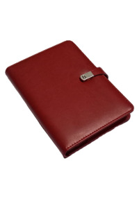 15x21 Termo Deri Geçmeli Organizer (Kırmızı)
