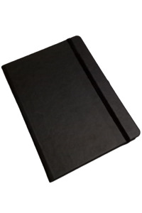 15x21 Termo Deri Çizgili Defter (Siyah)