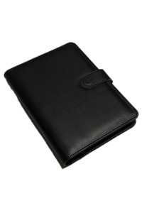 15x21 Termo Deri Geçmeli Patlı Organizer (Siyah)
