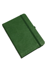 9x14 Termo Deri Çizgili Cep Boy Defter (Yeşil)