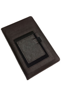 13x21 Termo Deri Kapak Kanguru Model Çizgili Defter (Kahve)