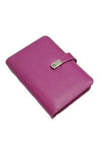 12x17 Termo Deri Patlı Geçmeli Organizer (Pembe)
