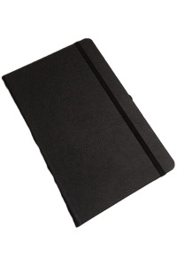 13X21 Termo Deri Çizgili Defter (Siyah Desenli)