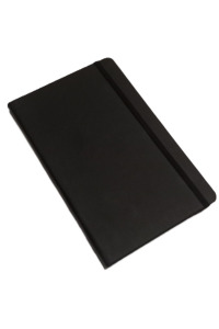 13X21 Termo Deri Çizgili Defter (Siyah)