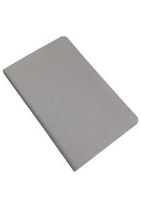 13x21 Termo Deri Yumuşak Kapak Terzi Dikişli Defter (Gri)